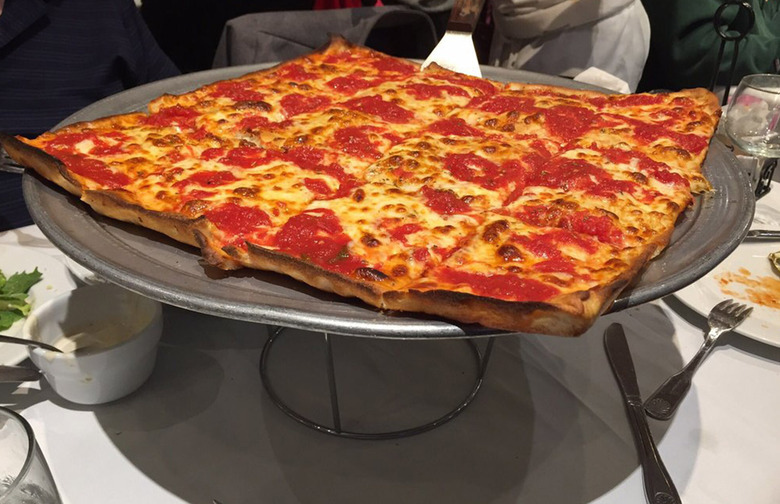 #28 Umberto's Pizzeria & Restaurant, New Hyde Park, N.Y. (Grandma Pie: thin-crust pie topped with mozzarella and plum marinara sauce)