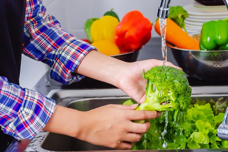 Wash produce just before you use it