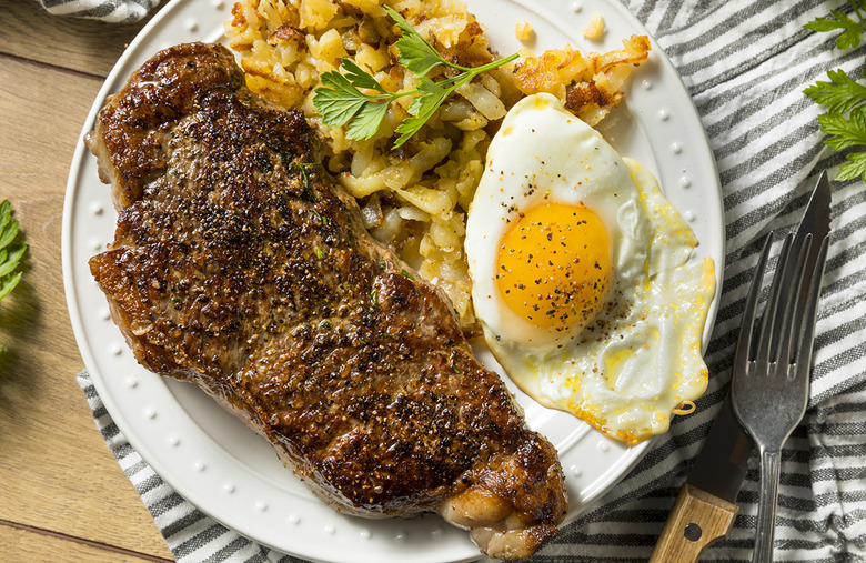 Steak and eggs